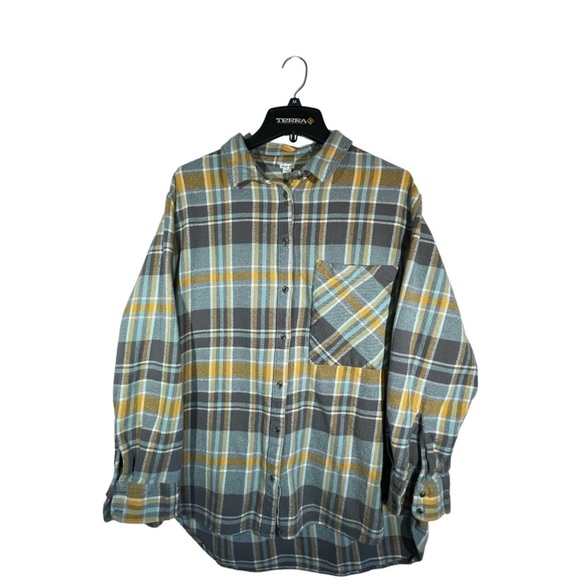 aerie Tops - Aerie Women's Anytime Fave Plaid flannel Shirt. Size Large w/matching shirt.